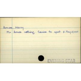 Amos, Harry