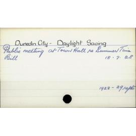 Dunedin City - Daylight Saving