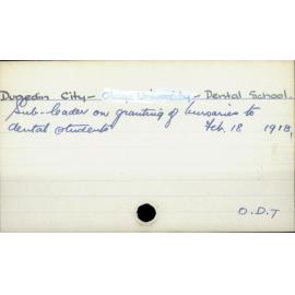 Dunedin City - Dental School