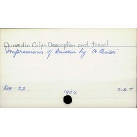 Dunedin City - Description and travel