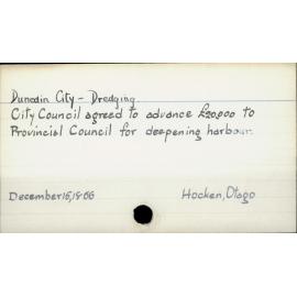 Dunedin City - Dredging.