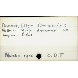 Dunedin City - Drownings.