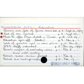 DUNEDIN CITY - Education