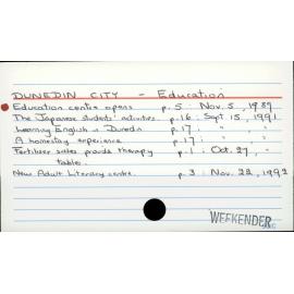 DUNEDIN CITY - Education