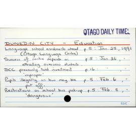 DUNEDIN CITY - Education