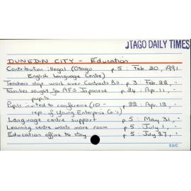 DUNEDIN CITY - Education