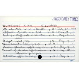 DUNEDIN CITY - Education