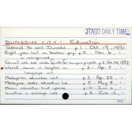 DUNEDIN CITY - Education