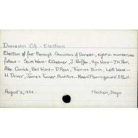 Dunedin City - Elections