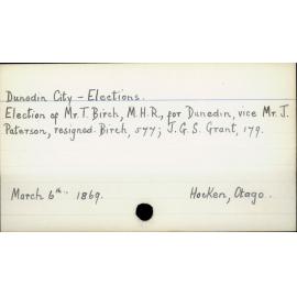 Dunedin City - Elections