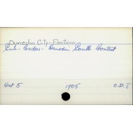 Dunedin City - Elections