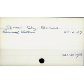 Dunedin City - Elections