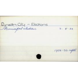 Dunedin City - Elections