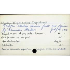 Dunedin City - Electricity Department