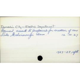 Dunedin City - Electricity Department
