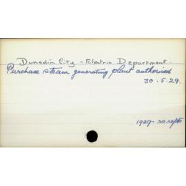 Dunedin City - Electricity Department