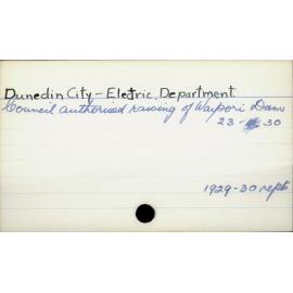 Dunedin City - Electricity Department