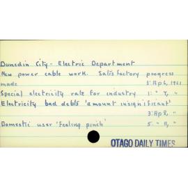 Dunedin City - Electric Department