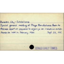 Dunedin City - Exhibitions