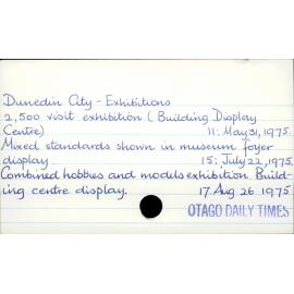 Dunedin City - Exhibitions
