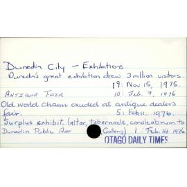 Dunedin City - Exhibitions