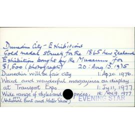 Dunedin City - Exhibitions