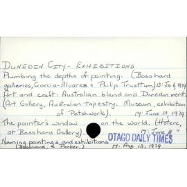 Dunedin City - Exhibitions