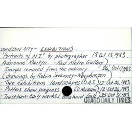 DUNEDIN CITY - EXHIBITIONS.