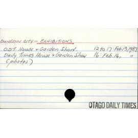 DUNEDIN CITY- EXHIBITIONS