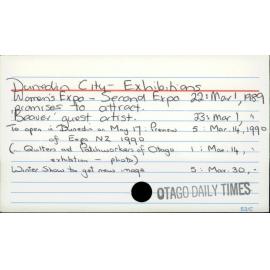 Dunedin City - Exhibitions