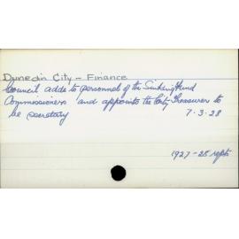 Dunedin City - Finance