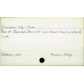 Dunedin City - Fires