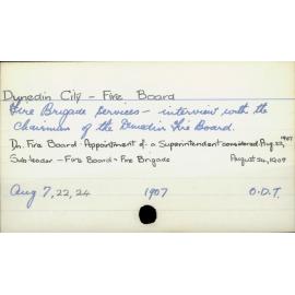 Dunedin City - Fire Board