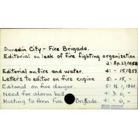 Dunedin City - Fire Brigade