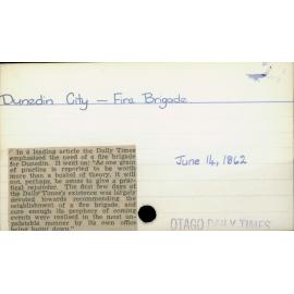 Dunedin City - Fire Brigade
