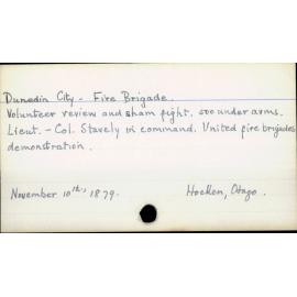 Dunedin City - Fire Brigade