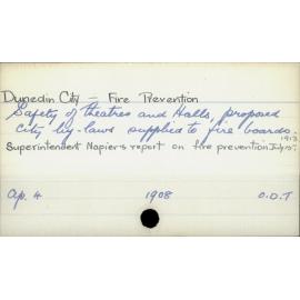 Dunedin City - Fire Prevention