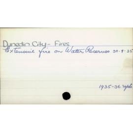 Dunedin City - Fires