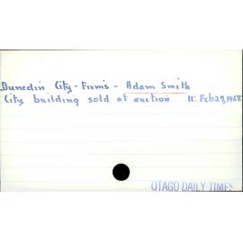 Dunedin City - Firms - Adam Smith