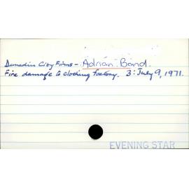 Dunedin City - Firms - Adrian Bond.