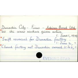 Dunedin City - Firms - Adrian Bond Ltd.
