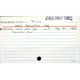 DUNEDIN CITY - Firms -ADT Securitas Ltd.