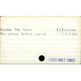 Dunedin City - Firms - A.J. Price & Son