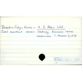 Dunedin City - Firms - A.J. Allen Ltd.