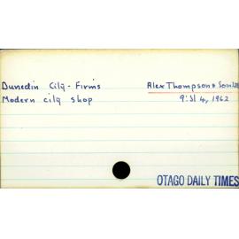 Dunedin City - Firms Alex Thompson & Son Ltd