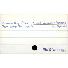 Dunedin City - Firms - Allied Computer Processors