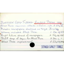 DUNEDIN CITY - FIRMS - ALLIED PRESS LTD.