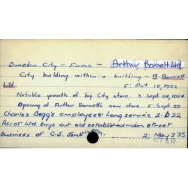 Dunedin City - Firms - Arthur Barnett Ltd