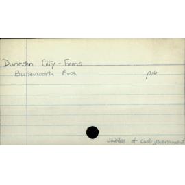 Dunedin City - Firms - Butterworth Bros