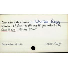 Dunedin City - Firms - Charles Begg